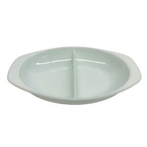 VTG 60s PYREX 13" Oval Divided Vegetable Bowl Opal (Milk Glass) Style 1063 #3